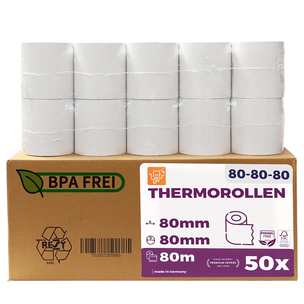 Bonrollen 80x80m 50 Stück